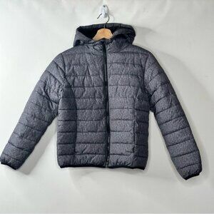 George Kids Grey Hooded Puffer Coat Jacket